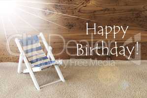 Summer Sunny Greeting Card And Text Happy Birthday