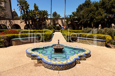 Beautiful Alcazar Garden at the Balboa Park in San Diego