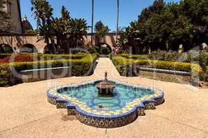 Beautiful Alcazar Garden at the Balboa Park in San Diego