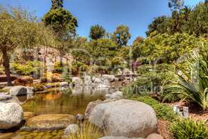 Tranquil Japanese Friendship Garden at the Balboa Park in San Di