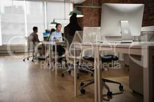 Executive working in office