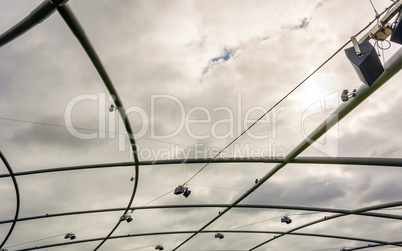 Detail of the Jay Pritzker Pavilion in Chicago