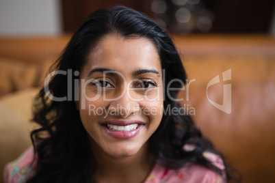 Portrait of beautiful smiling young woman