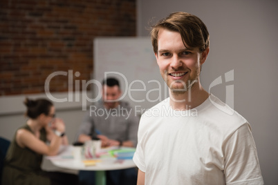 Portrait of smiling executive