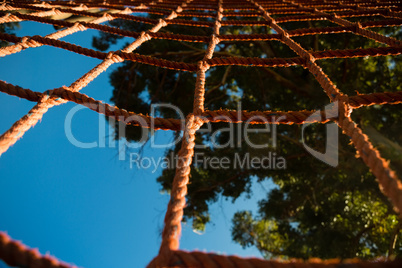 Net rope during obstacle course