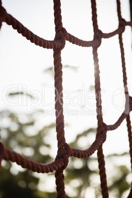 Net rope during obstacle course