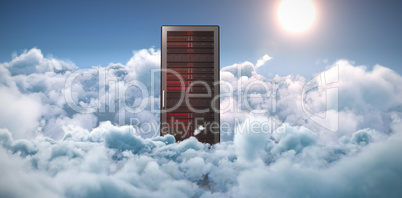 Composite image of server tower