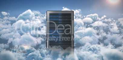 Composite image of server tower