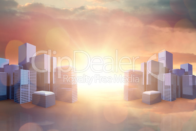 Composite image of cityscape 3d