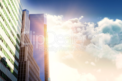 Composite image of tranquil scene of cloudscape against sky
