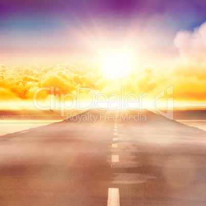 Composite image of scenic view of cloudscape against sky