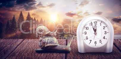 Composite image of clock hour