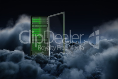 Composite image of server tower Composite image of server tower
