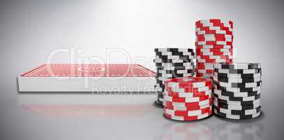 Composite image of digital composite image of gambling chips