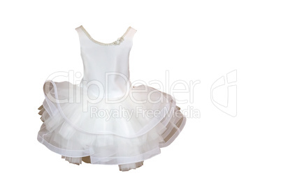 Elegant dress for girl on white background.