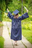 Young woman in graduation day
