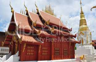 Wat in Chiang Saen Style, North Thailand