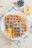 Belgische Waffeln mit Heidelbeeren