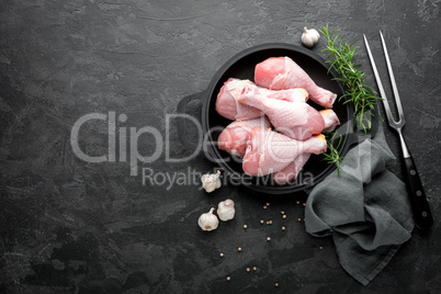 Raw chicken legs, drumsticks