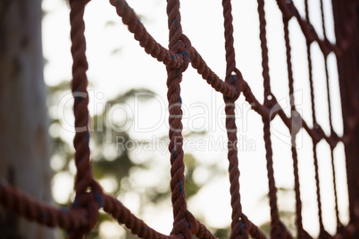 Net rope during obstacle course