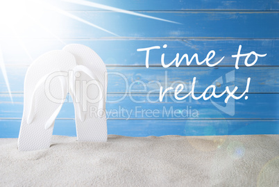 Sunny Summer Background, Text Time To Relax