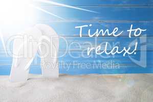 Sunny Summer Background, Text Time To Relax