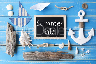 Nautic Chalkboard And Text Summer Sale