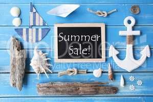 Nautic Chalkboard And Text Summer Sale