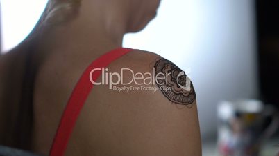 Woman with henna tattoo