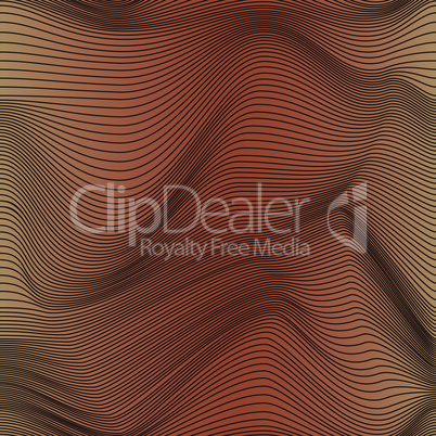 Abstract seamless vector pattern with curly lines in brown hues