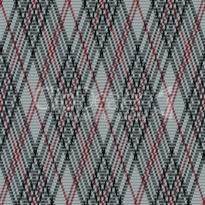 Seamless checkered pattern in grey and red