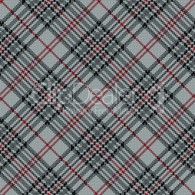 Diagonal seamless checkered pattern in grey and red