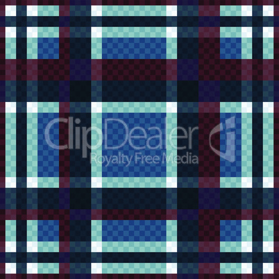 Seamless checkered pattern in blue and red