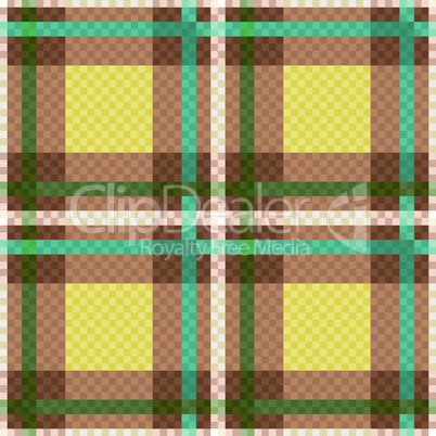 Seamless checkered pattern in yellow and brown