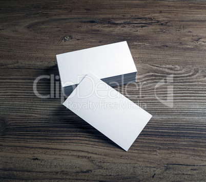 Photo of blank business cards