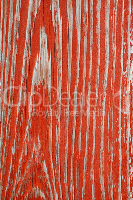 Old red painting wooden desk