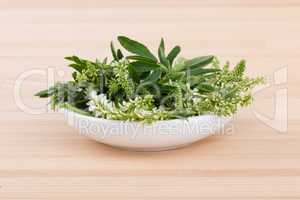 Bowl with sweet clover
