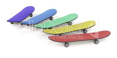 Skateboards with different colors