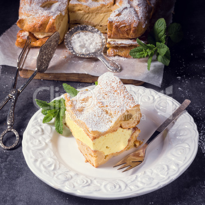 Karpatka is a traditional Polish cream pie