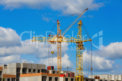 Tower cranes on the construction