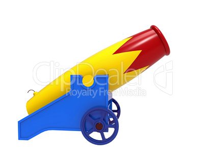 Colorful cannon 3d render