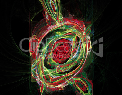 image of one Digital Fractal on Black Color image of one Digital Fractal on Black Color