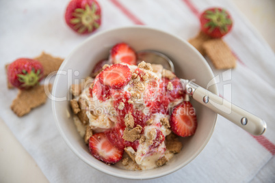 Erdbeer Käsekuchen Eiscreme