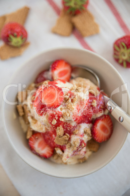 Erdbeer Käsekuchen Eiscreme