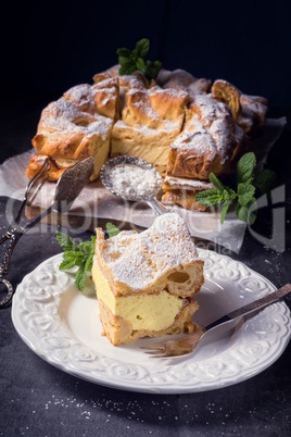 Karpatka is a traditional Polish cream pie
