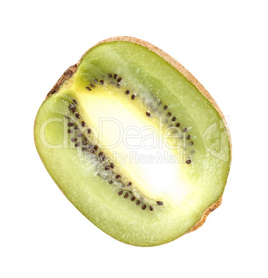 raw kiwi isolated on white