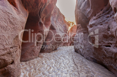 Inside of Buckskin Gulch Slot Canyon.