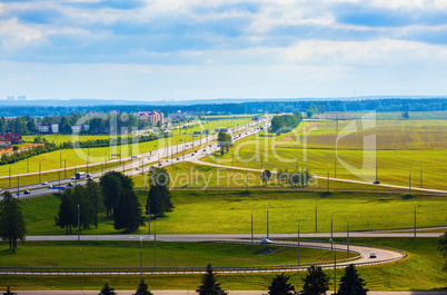 Fields and roads