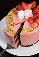 Strawberry mousse cake