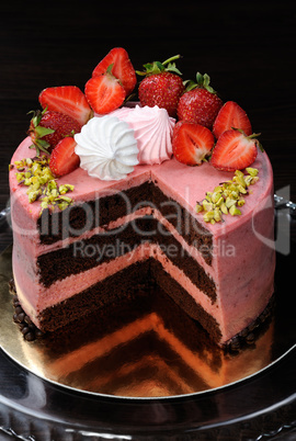 Strawberry mousse cake